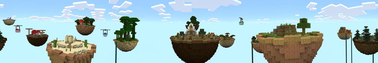 Panorama of the Minecraft Bedrock Marketplace product Sky Soup Survival created by BLOCKLAB Studios.