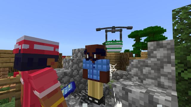 Screenshot of the Minecraft Bedrock Marketplace product Sky Soup Survival created by BLOCKLAB Studios.