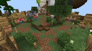 Screenshot of the Minecraft Bedrock Marketplace product Sky Soup Survival created by BLOCKLAB Studios.