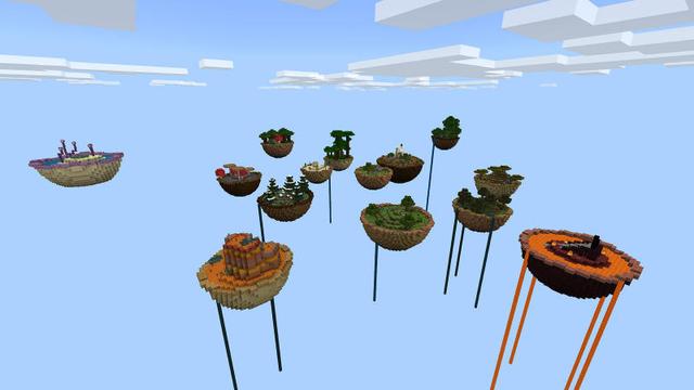 Screenshot of the Minecraft Bedrock Marketplace product Sky Soup Survival created by BLOCKLAB Studios.