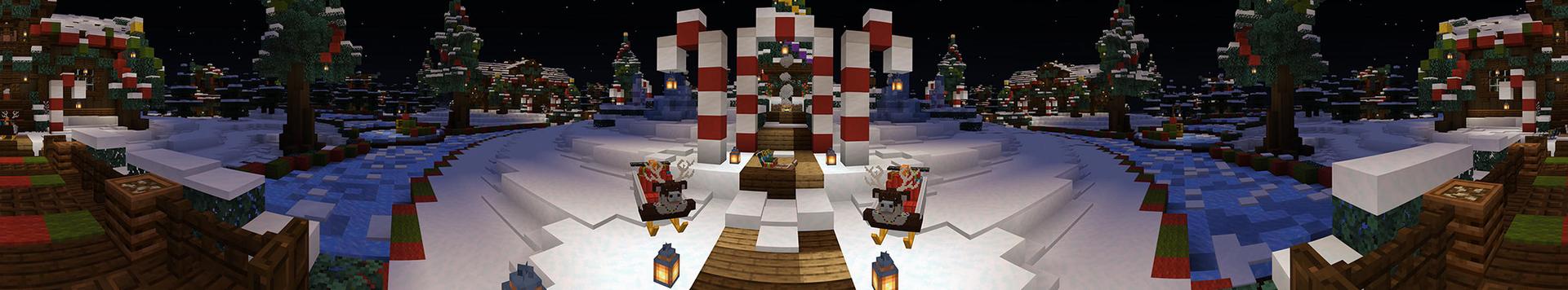 Panorama of the Minecraft Bedrock Marketplace product Sleds created by BLOCKLAB Studios.