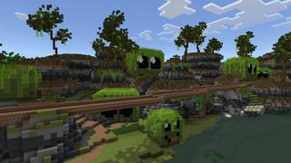 Screenshot of the Minecraft Bedrock Marketplace product Slime Mansion created by BLOCKLAB Studios.