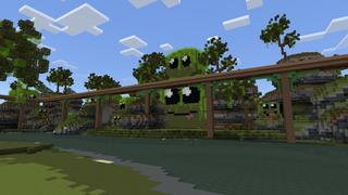 Screenshot of the Minecraft Bedrock Marketplace product Slime Mansion created by BLOCKLAB Studios.