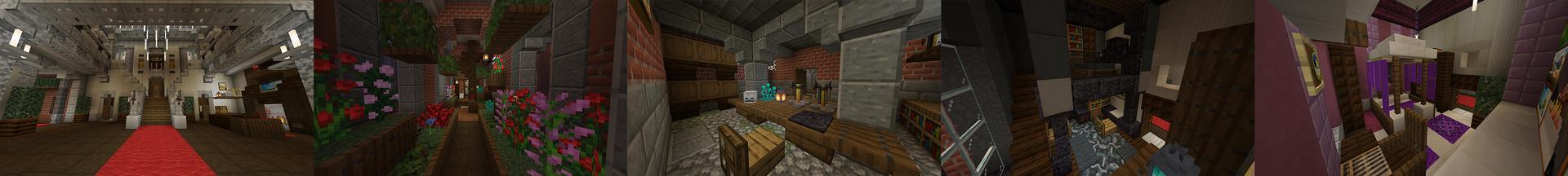 Panorama of the Minecraft Bedrock Marketplace product Snowy Hill Castle created by BLOCKLAB Studios.