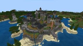 Screenshot of the Minecraft Bedrock Marketplace product Stonecliff Manor created by BLOCKLAB Studios.