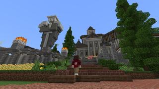 Screenshot of the Minecraft Bedrock Marketplace product Stonecliff Manor created by BLOCKLAB Studios.