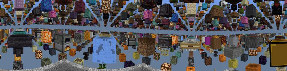 Panorama of the Minecraft Bedrock Marketplace product Supersized Skygrid created by BLOCKLAB Studios.