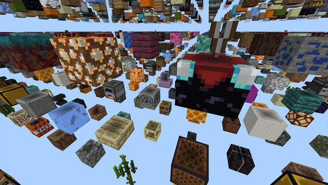 Screenshot of the Minecraft Bedrock Marketplace product Supersized Skygrid created by BLOCKLAB Studios.