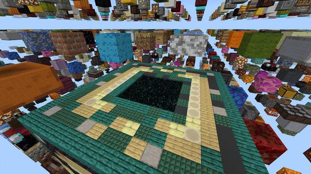 Screenshot of the Minecraft Bedrock Marketplace product Supersized Skygrid created by BLOCKLAB Studios.