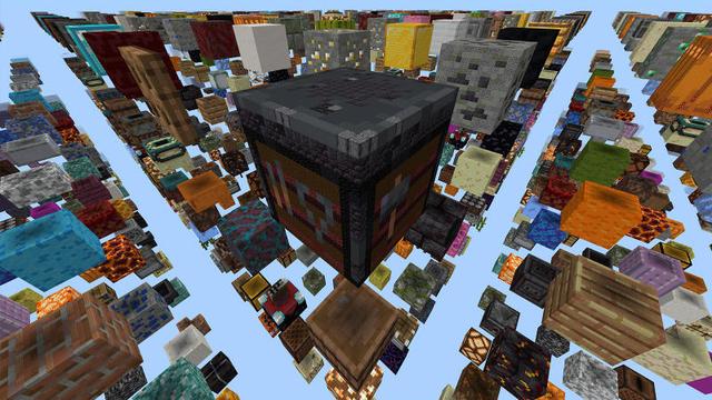 Screenshot of the Minecraft Bedrock Marketplace product Supersized Skygrid created by BLOCKLAB Studios.