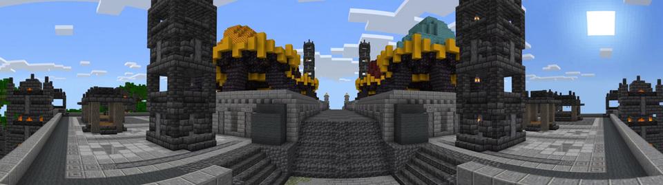 Panorama of the Minecraft Bedrock Marketplace product Temple of Luna created by BLOCKLAB Studios.