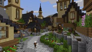 Screenshot of the Minecraft Bedrock Marketplace product The Birch Persia Villa created by BLOCKLAB Studios.