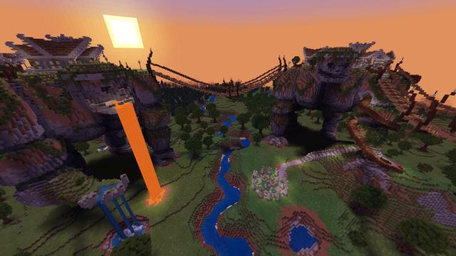 Screenshot of the Minecraft Bedrock Marketplace product Titan Town created by BLOCKLAB Studios.