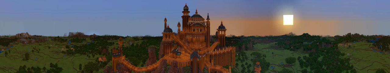 Panorama of the Minecraft Bedrock Marketplace product Treasure Palace created by BLOCKLAB Studios.