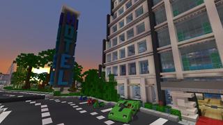 Screenshot of the Minecraft Bedrock Marketplace product Tropical Time created by BLOCKLAB Studios.