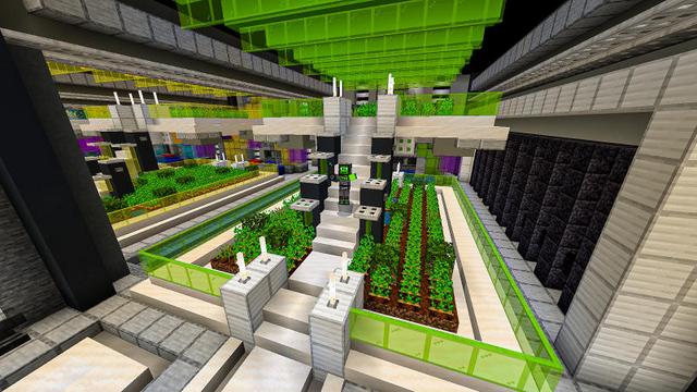 Screenshot of the Minecraft Bedrock Marketplace product Ultimate Neon Base created by BLOCKLAB Studios.