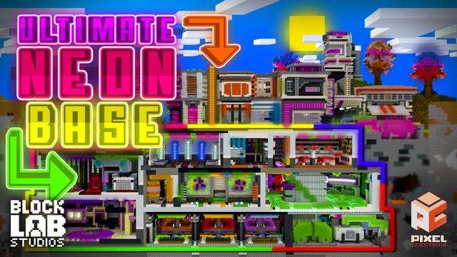 Thumbnail of the Minecraft Bedrock Marketplace product Ultimate Neon Base created by BLOCKLAB Studios.