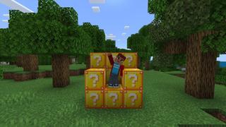 Screenshot of the Minecraft Bedrock Marketplace product Unlucky Block created by BLOCKLAB Studios.