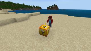 Screenshot of the Minecraft Bedrock Marketplace product Unlucky Block created by BLOCKLAB Studios.