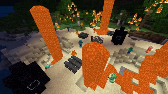 Screenshot of the Minecraft Bedrock Marketplace product Unlucky Block created by BLOCKLAB Studios.