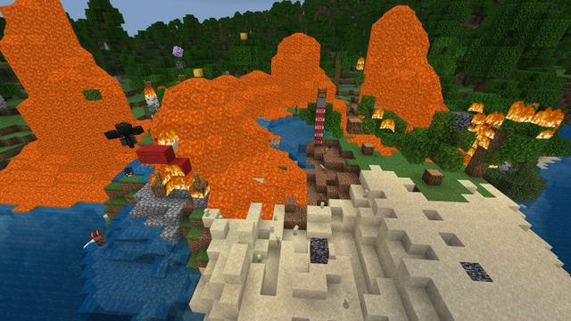 Screenshot of the Minecraft Bedrock Marketplace product Unlucky Block created by BLOCKLAB Studios.