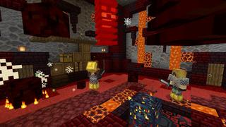 Screenshot of the Minecraft Bedrock Marketplace product Volcano Secret Base created by BLOCKLAB Studios.