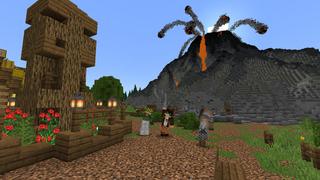 Screenshot of the Minecraft Bedrock Marketplace product Volcano Secret Base created by BLOCKLAB Studios.