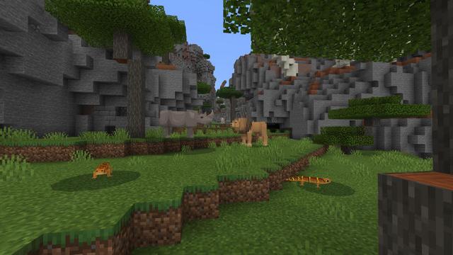 Screenshot of the Minecraft Bedrock Marketplace product Wild Savanna created by BLOCKLAB Studios.