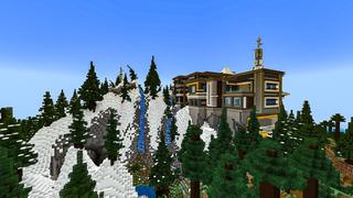 Screenshot of the Minecraft Bedrock Marketplace product Winter Billionaire Mansion created by BLOCKLAB Studios.