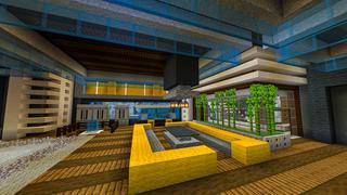 Screenshot of the Minecraft Bedrock Marketplace product Winter Billionaire Mansion created by BLOCKLAB Studios.