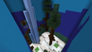 Screenshot of the Minecraft Bedrock Marketplace product Winter Grid Parkour created by BLOCKLAB Studios.