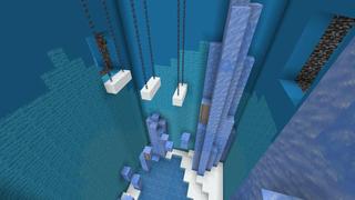 Screenshot of the Minecraft Bedrock Marketplace product Winter Grid Parkour created by BLOCKLAB Studios.