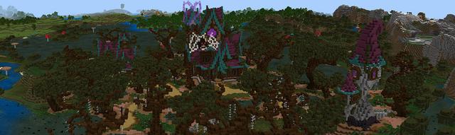 Panorama of the Minecraft Bedrock Marketplace product Witch House created by BLOCKLAB Studios.