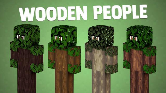 Thumbnail of the Minecraft Bedrock Marketplace product Wooden People created by BLOCKLAB Studios.