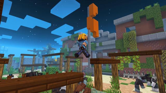 Screenshot of the Minecraft Bedrock Marketplace product Zombie Apocalypse Parkour created by BLOCKLAB Studios.