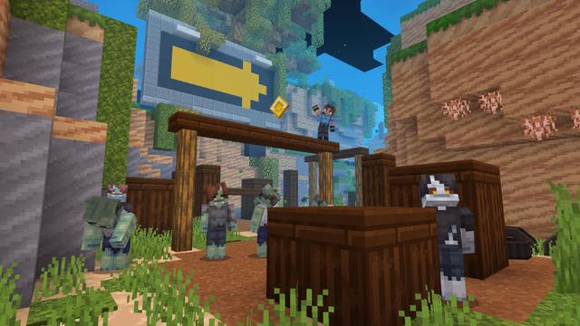 Screenshot of the Minecraft Bedrock Marketplace product Zombie Apocalypse Parkour created by BLOCKLAB Studios.
