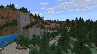 Screenshot of the Minecraft Bedrock Marketplace product Old Capella Kingdom created by Blocks First.