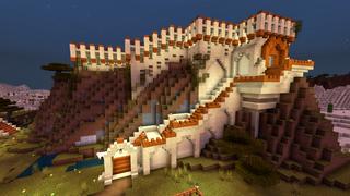Screenshot of the Minecraft Bedrock Marketplace product Terskiahn Hilltop Fort created by Blocks First.