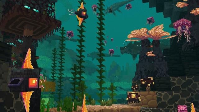 Screenshot of the Minecraft Bedrock Marketplace product AQUATIC EXPANSION created by Blockworks.