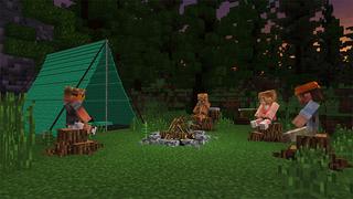 Screenshot of the Minecraft Bedrock Marketplace product CampCraft created by Blockworks.