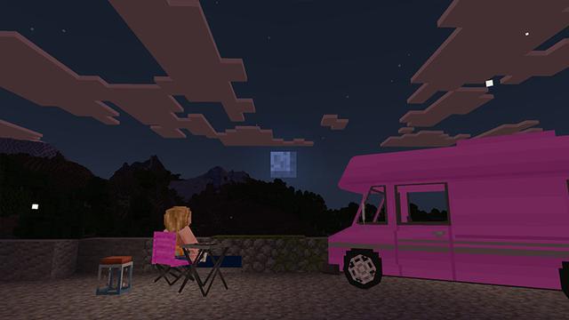 Screenshot of the Minecraft Bedrock Marketplace product Campcraft created by Blockworks.