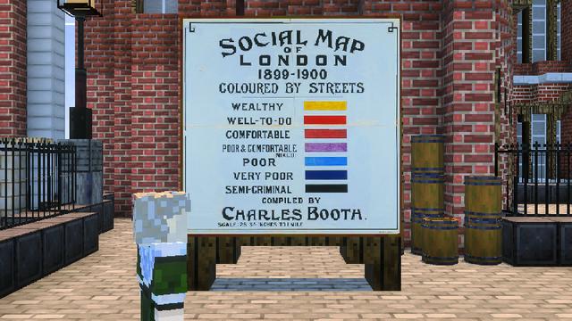 Screenshot of the Minecraft Bedrock Marketplace product Charles Booth's London created by Blockworks.