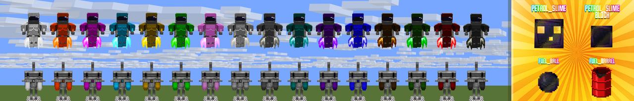 Panorama of the Minecraft Bedrock Marketplace product Colour Jetpacks created by Blockworks.