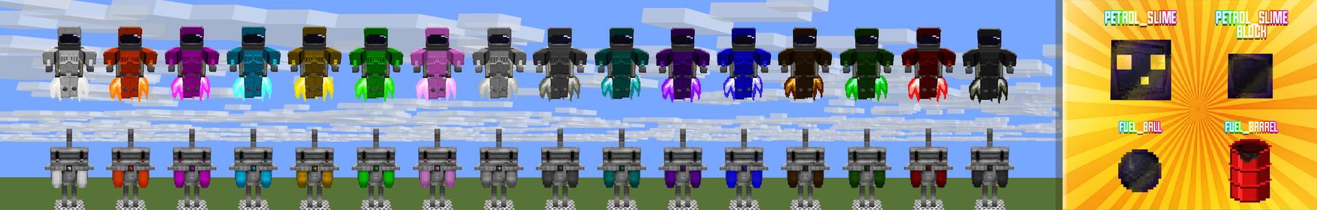 Panorama of the Minecraft Bedrock Marketplace product Colour Jetpacks created by Blockworks.