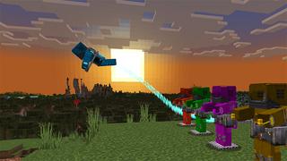 Screenshot of the Minecraft Bedrock Marketplace product Colour Jetpacks created by Blockworks.