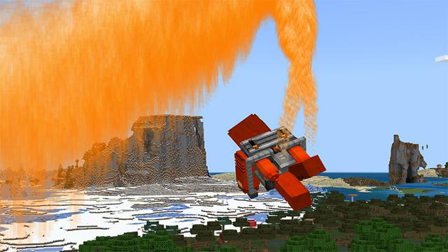 Screenshot of the Minecraft Bedrock Marketplace product Colour Jetpacks created by Blockworks.