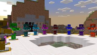 Screenshot of the Minecraft Bedrock Marketplace product Colour Jetpacks created by Blockworks.