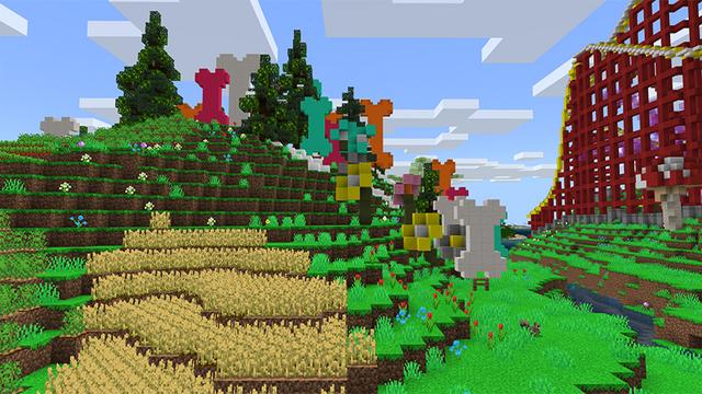 Screenshot of the Minecraft Bedrock Marketplace product Dogtopia created by Blockworks.