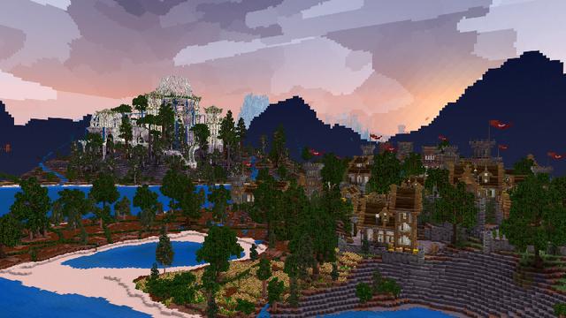 Screenshot of the Minecraft Bedrock Marketplace product Dragon Hunter created by Blockworks.