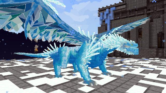Screenshot of the Minecraft Bedrock Marketplace product Dragon Hunter created by Blockworks.
